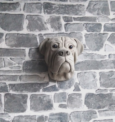 Large stone bullmastiff type - stone,