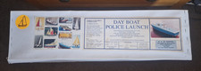 Vintage H.F.M. Marine DAY BOAT POLICE LAUNCH Model Boat KIT For R/C Regatta 23"