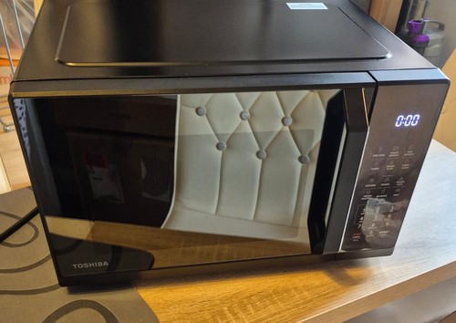 Toshiba black mirror microwave - black,