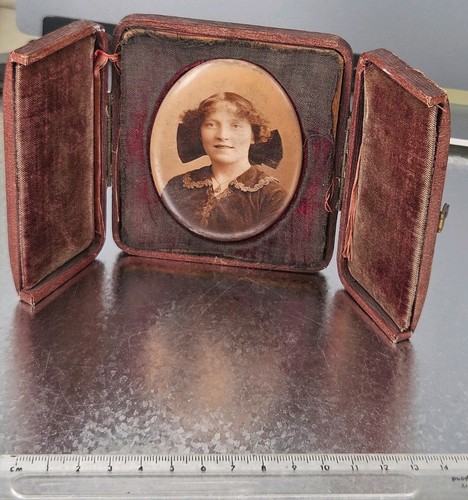 Antique ambrotype portrait - ambrotype,