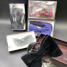 Five Bow Ties - Boxed Tie Rack Silk Wedding Party Event Dickie Bow Mens Bundle