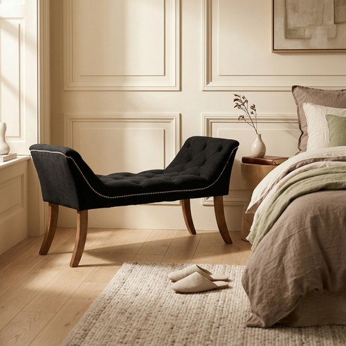 Seconds curved black velvet - curved,