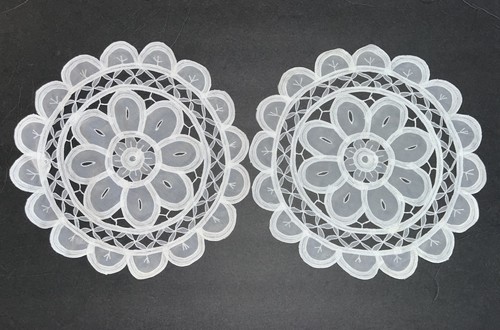 Vintage doilies - of, two)