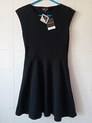 Topshop black lycra mini - topshop,