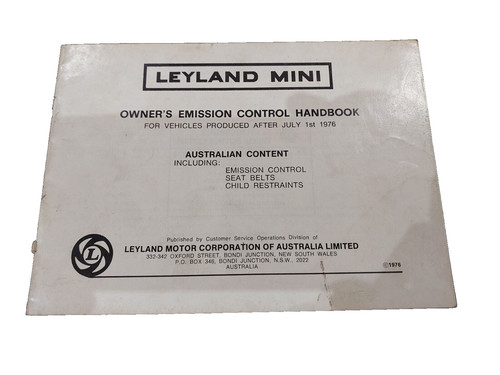 Leyland mini 1976 emissions - leyland,