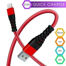 Heavy Duty Braided 3M 2M USB