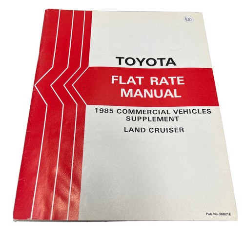 Toyota flat rate - toyota, 1985