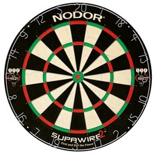 NODOR Bristle Dartboard Supawire 2 Tournament Standard Darts Board Edge-On Wires
