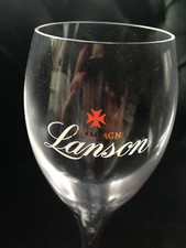 LANSON CHAMPAGNE FLUTES X 2  RED STAR FLUTES  DISCONTINUED LIMITED STOCK NEW