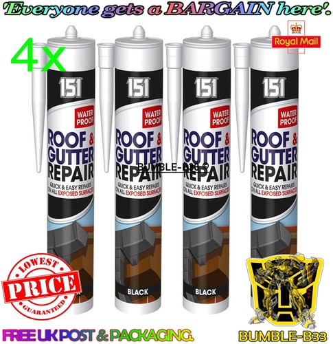 Black roof gutter - roof, sealant