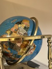 Retro marble world - marble, globe