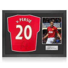 Robin Van Persie Signed Manchester United 2022-23 Football Shirt. Icon Frame