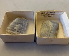Pair Blue Lace Agate Part