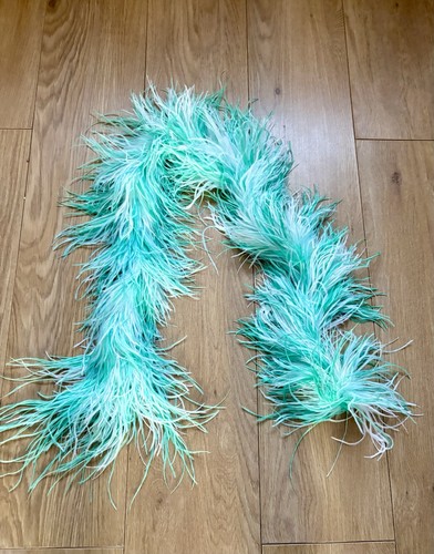 Mint green and white - white, thick