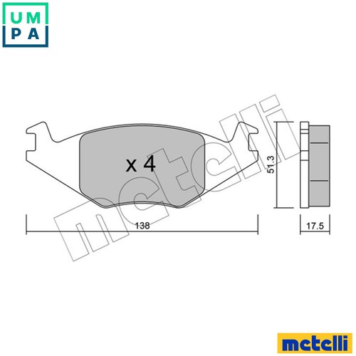 Brake pad set disc - brake,