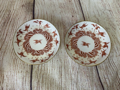 Pair minton japanese crane pin - crane,