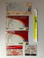 COLLECTION OF USED ENGLAND FOOTBALL INTERNATIONAL TICKET STUBS 2004 - 2019
