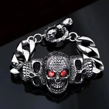 Death Head Skull Bracelet Mens