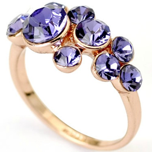 Purple tanzanite cluster - cz,