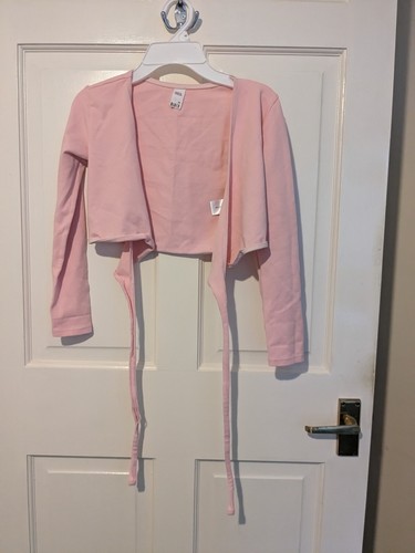 Pink bloch wrapover warmup top - wrapover,