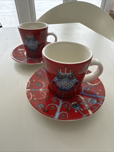 Two iittala taika red - taika, espresso