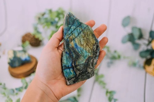 Natural labradorite slab - natural,