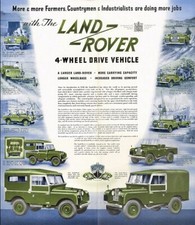 LAND ROVER 1949-1954 SERIES-I '80' RETRO POSTER PRINT CLASSIC ADVERT A3 !!