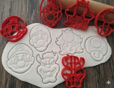 5pc Super Mario Bros Cookie