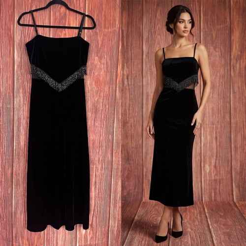 Vintage y2k black velvet - black,