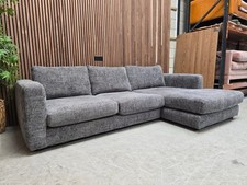 Designer Label McKellen RHF Chaise Sofa In Grey Weave RRP: £2799