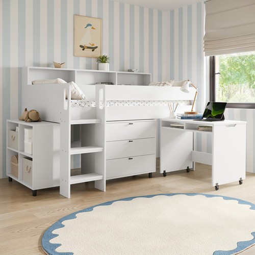 White mid sleeper - cabin, bed