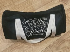 Diesel Parfumes Only The Brave Black & White Lightweight Barrel Holdall Bag GC