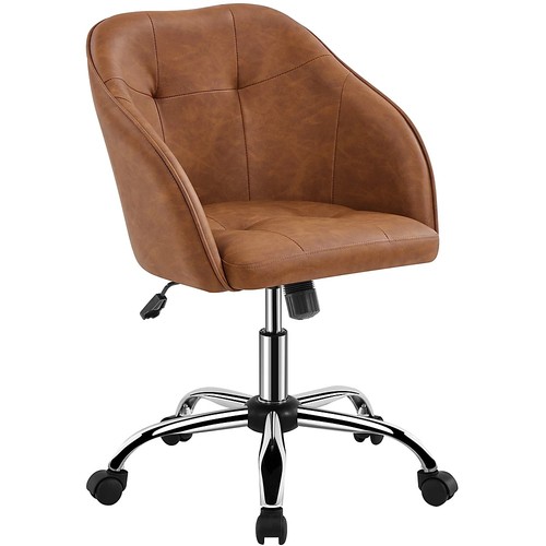 Brown faux leather office - brown,