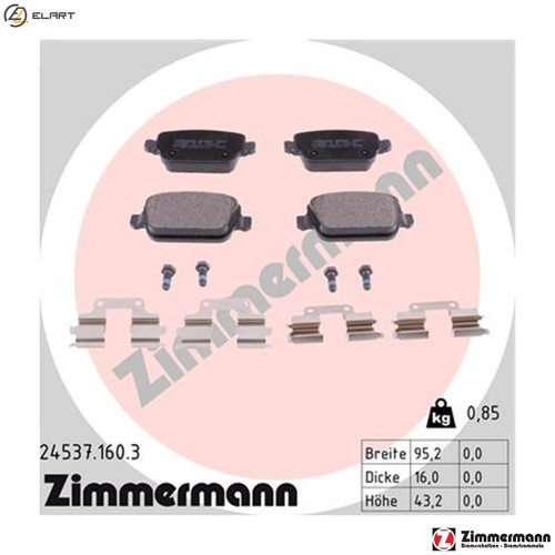Brake pad set - pad,
