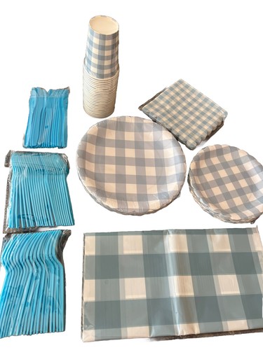 168 pcs gingham party - pcs, supplies