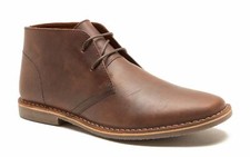 Red Tape Gobi Brown Leather Lace Up Desert Casual Boots Mens