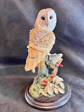 Country Artists: Barn Owl on post - 01070 (24x13cm) VGC Resin