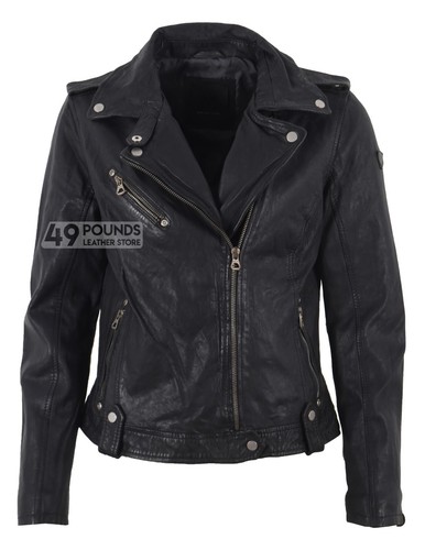 Ladies brando leather jacket - ladies,