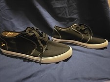 Voi Jeans Black Canvas Deck Shoes Bromson Size UK 9 EU 42