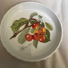 PORTMEIRION POMONA ~ biggarreux cherry  ~ Flan Dish ~  15cm Diameter