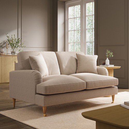 Beige woven fabric - beige, seater