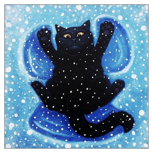 Cat themed christmas card - themed,
