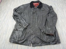 Barbour Keats Wax Jacket Mens XXL Black Tartan Lined Country Coat Outdoor Casual