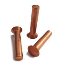 SOLID COPPER COUNTERSUNK RIVETS 2MM 2.5MM 3MM 4MM 5MM 6MM 8MM