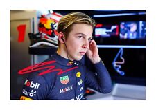 Liam Lawson 1 Red Bull A4 signed mounted photograph picture poster