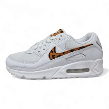 NIKE AIR MAX 90 AX WHITE "LEOPARD" (DH4115 100) TRAINERS VARIOUS SIZES 