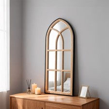 Wood-Metal Frame Mirror Window