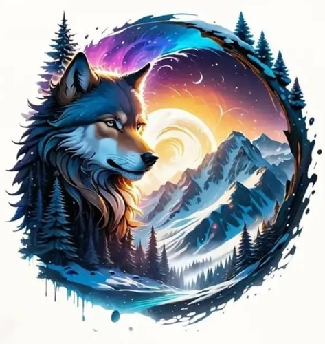 Wolf sticker fantasy - sticker,