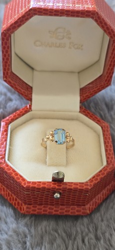 Aquamarine ring 18ct - ring,