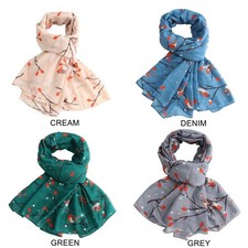 Robin Scarf Blue Grey Cream